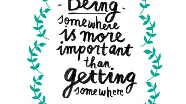 Quote Being Somewhere